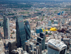 Exploring London in a helicopter
